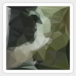 Dark Slate Gray Abstract Low Polygon Background Sticker